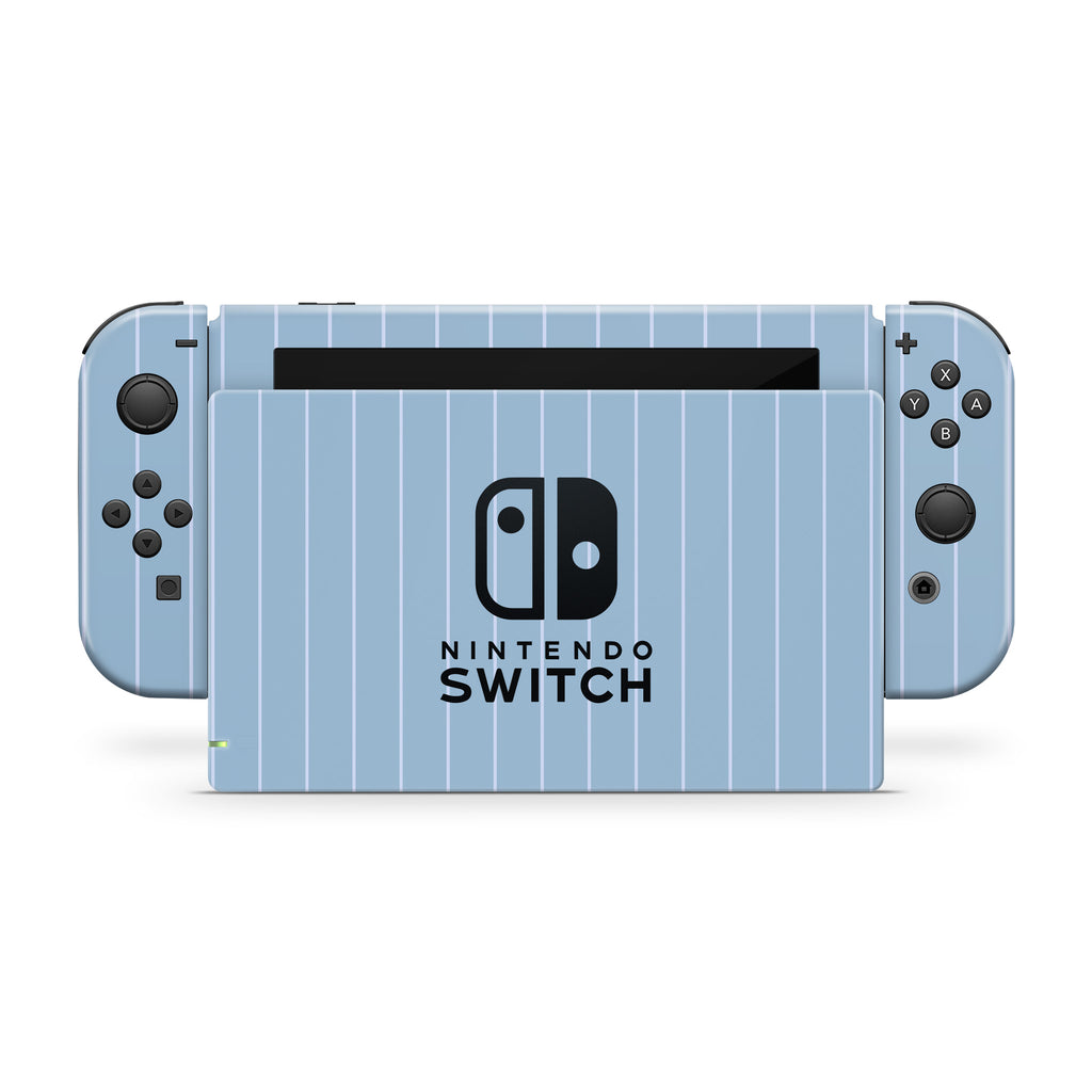Blue Fine Line Nintendo Switch Skin