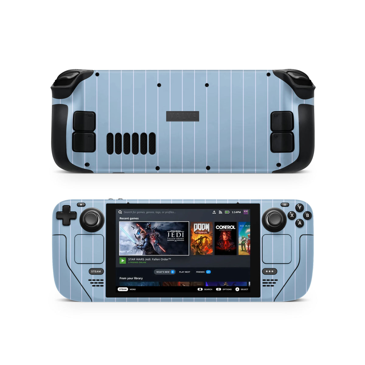 Blue Fine Line Steam Deck Skin