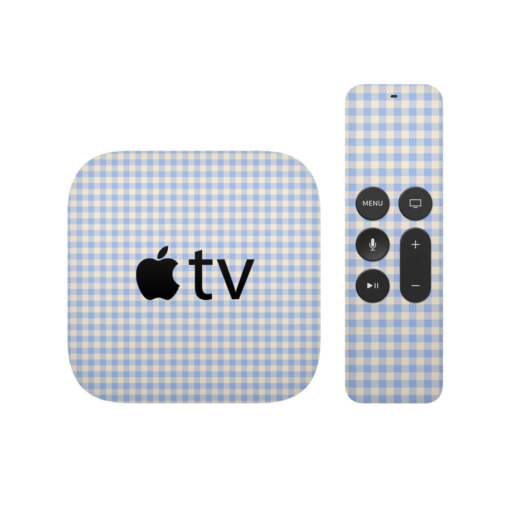 Blue Gingham Apple TV Skin
