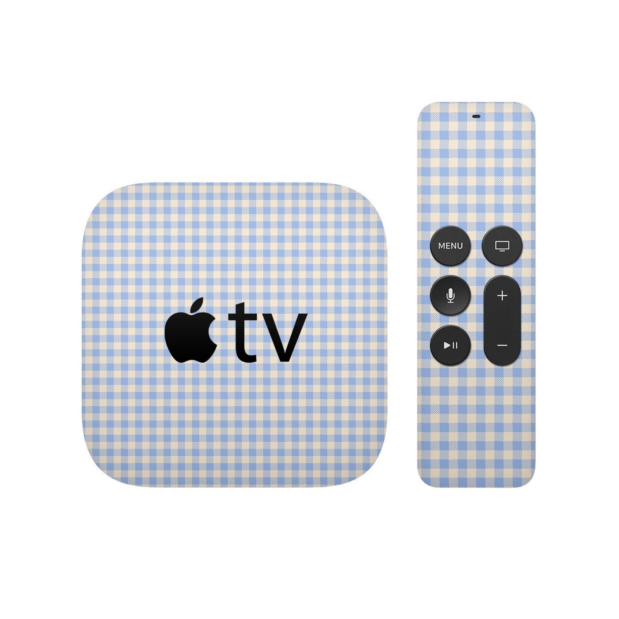 Blue Gingham Apple TV Skin