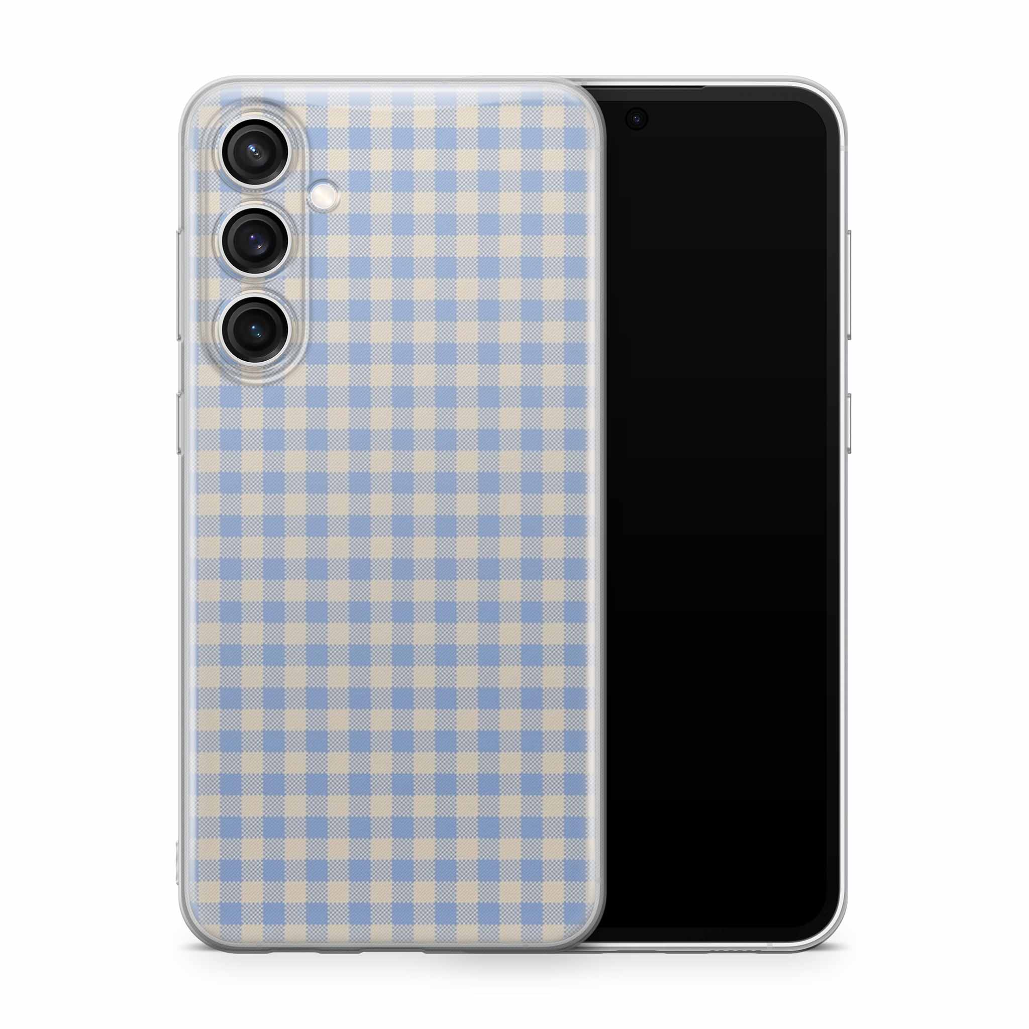 Blue Gingham Samsung Galaxy Skin + Case