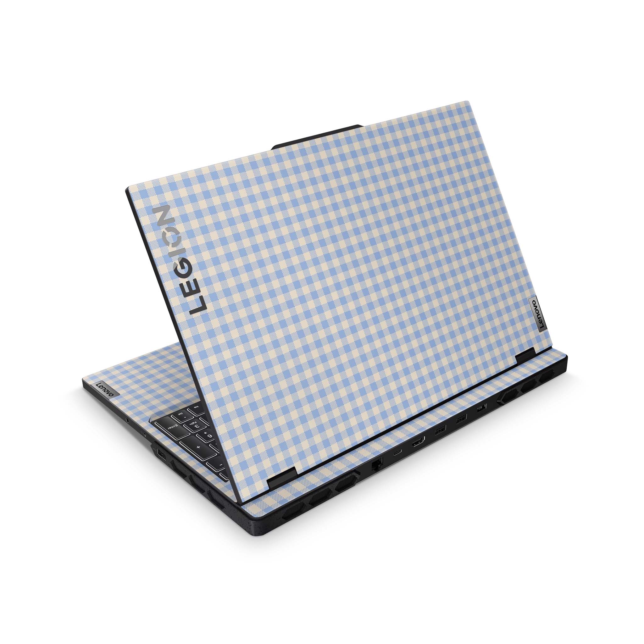 Blue Gingham Lenovo Legion Skin