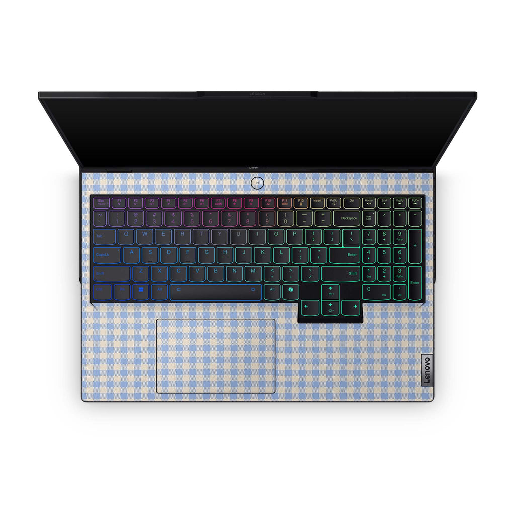 Blue Gingham Lenovo Legion Skin