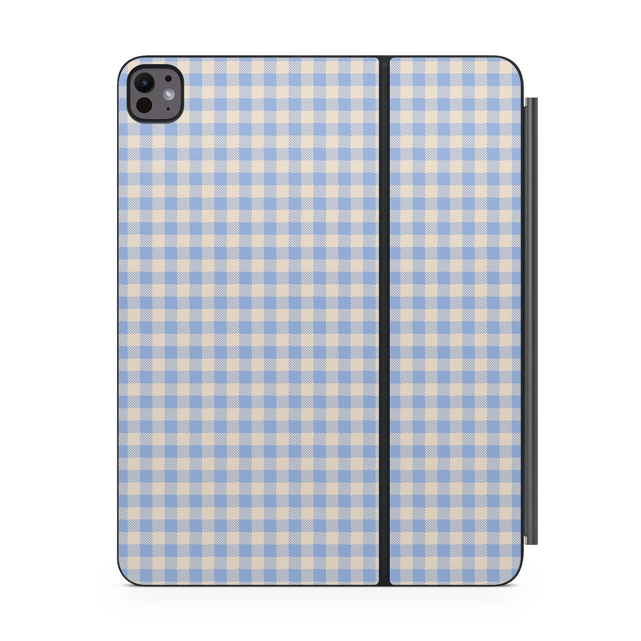 Blue Gingham Magic Keyboard Skin for iPad