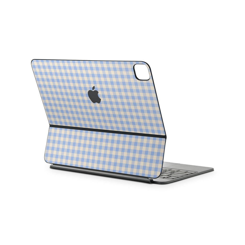 Blue Gingham Magic Keyboard Skin for iPad