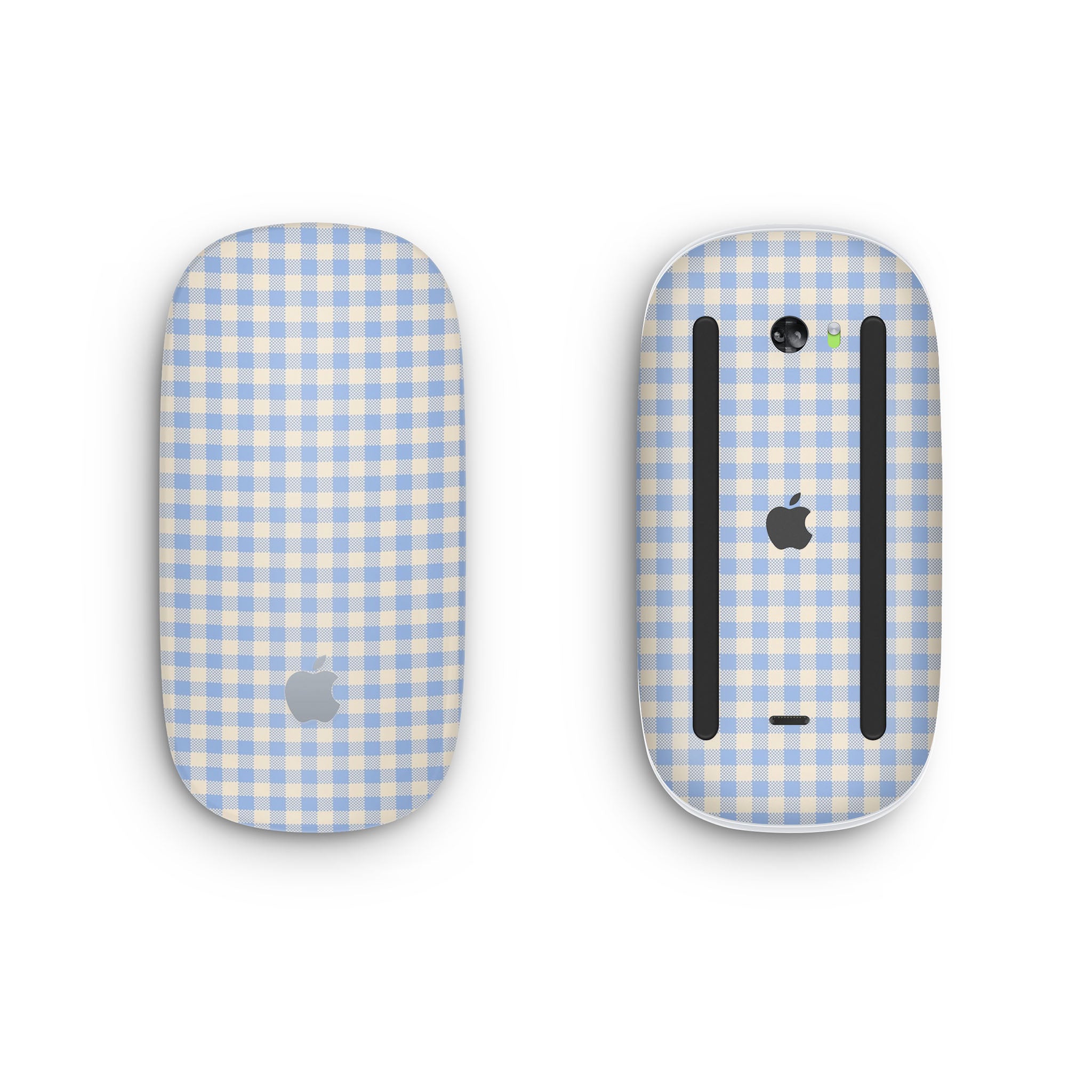 Blue Gingham Magic Mouse Skin