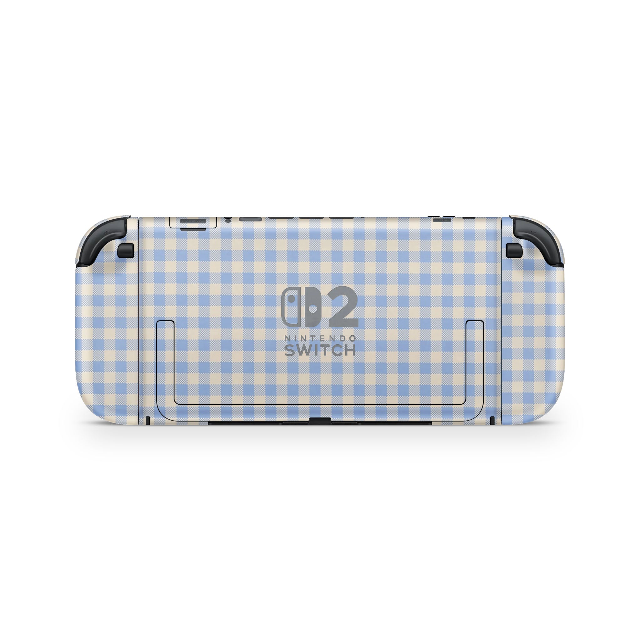 Blue Gingham Nintendo Switch 2 Skin