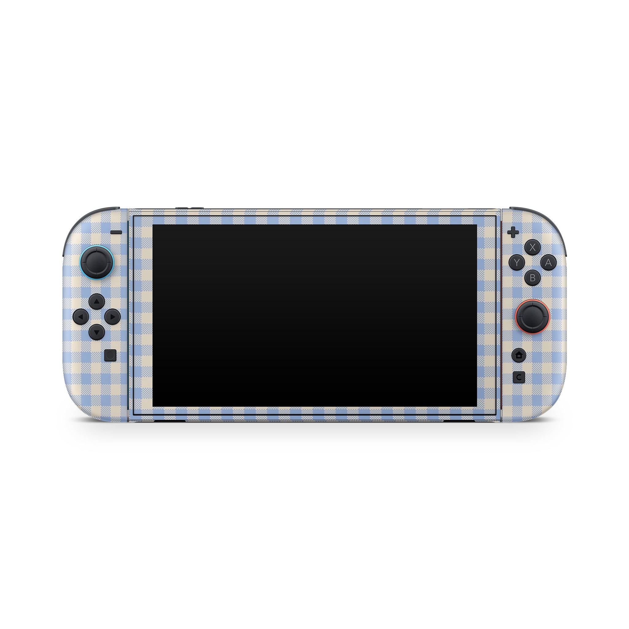 Blue Gingham Nintendo Switch 2 Skin