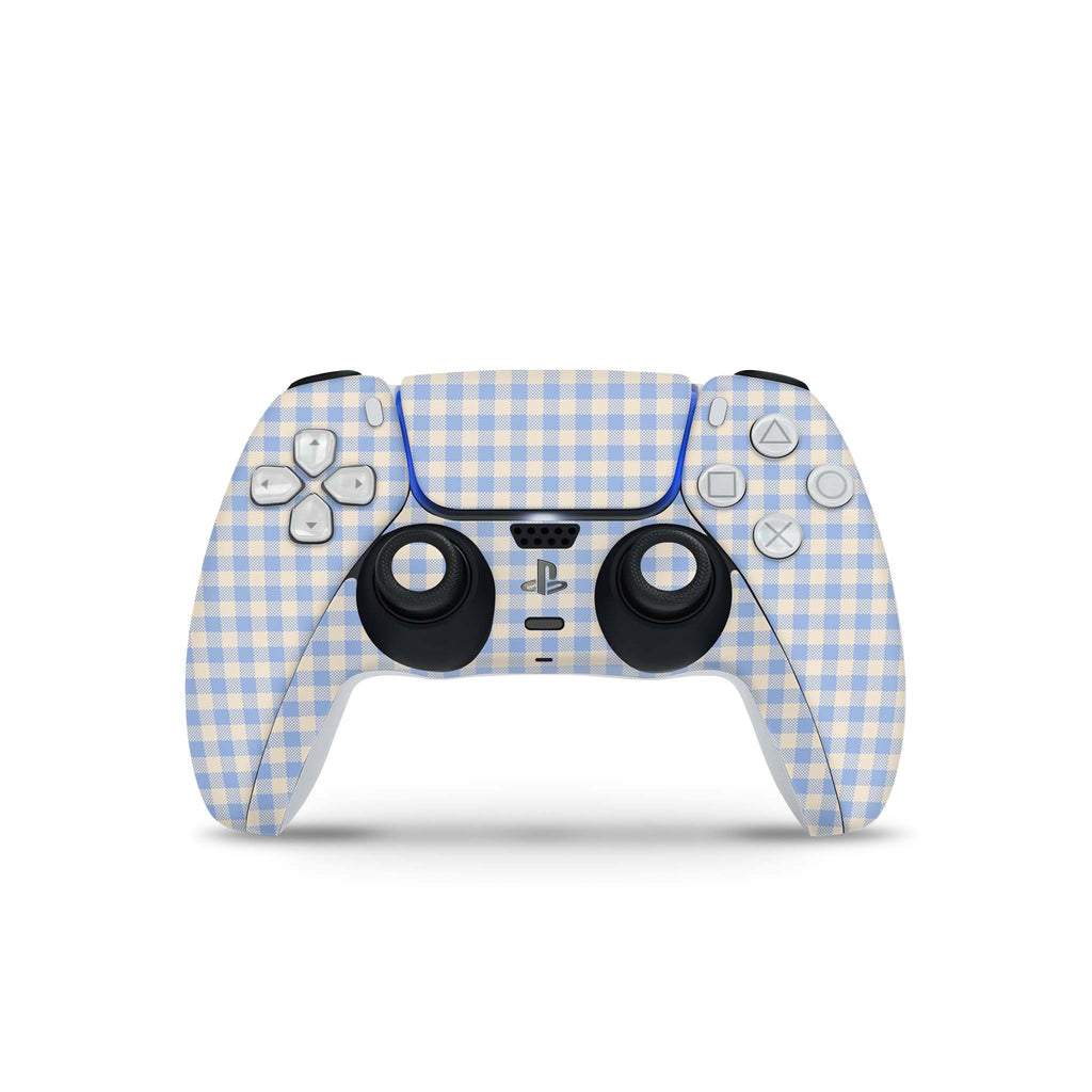 Blue Gingham Playstation 5 Skin