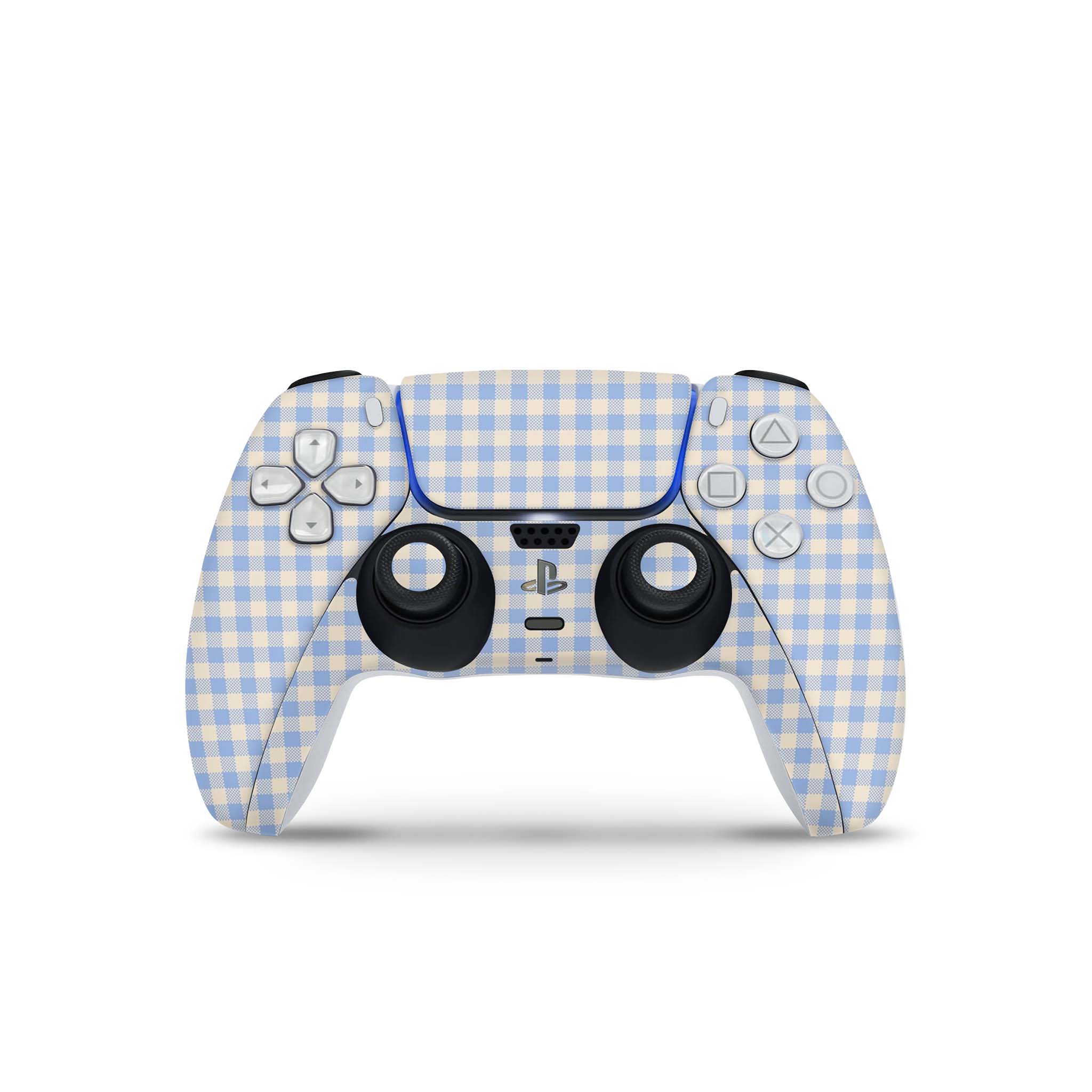 Blue Gingham Playstation 5 Skin