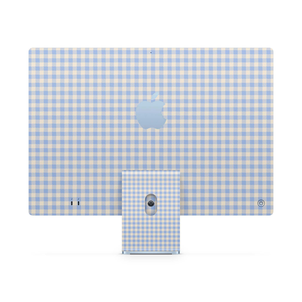 Blue Gingham iMac Skin