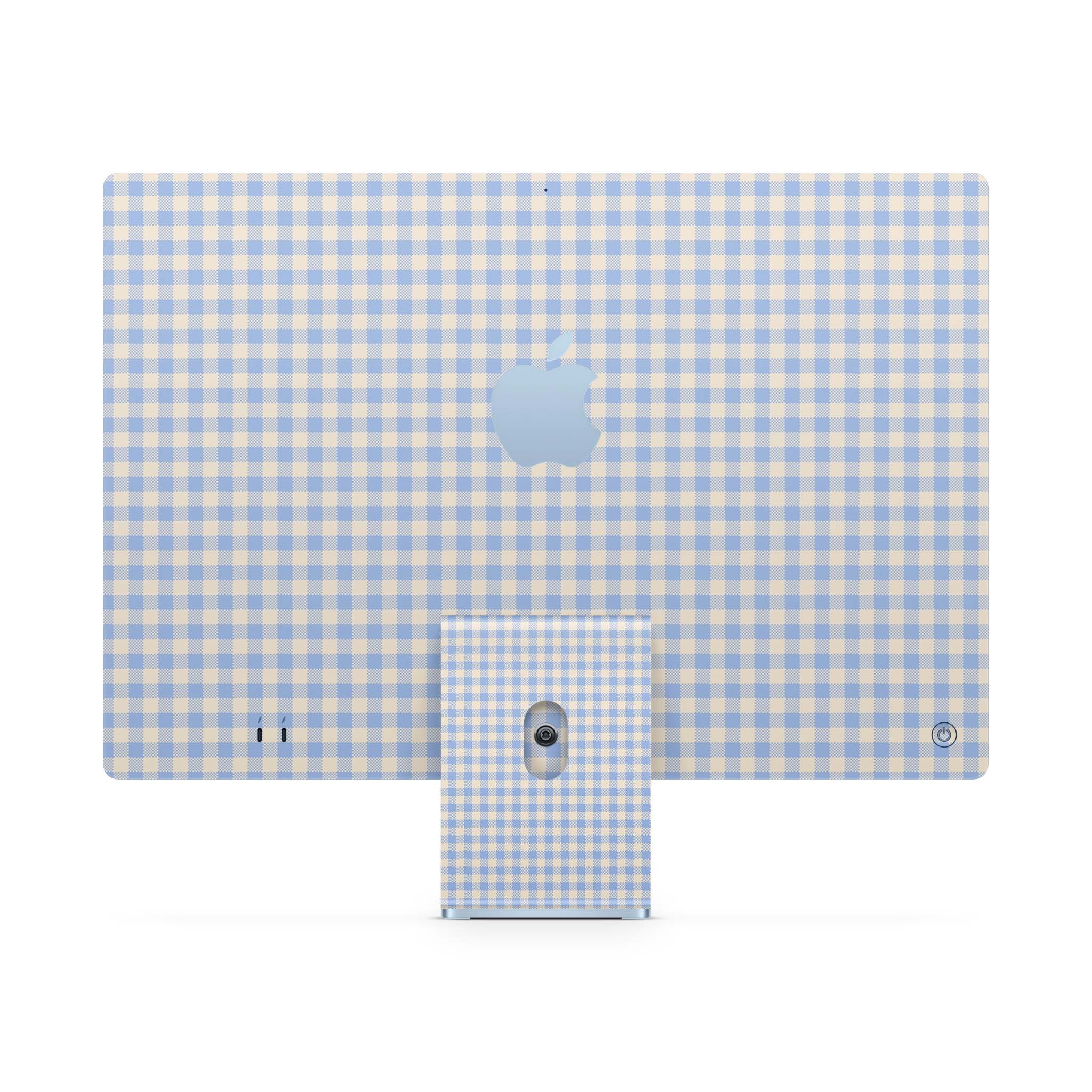 Blue Gingham iMac Skin