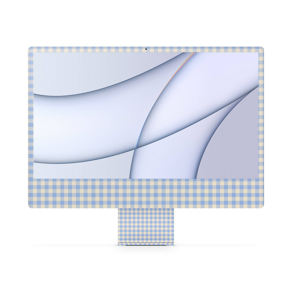 Blue Gingham iMac Skin