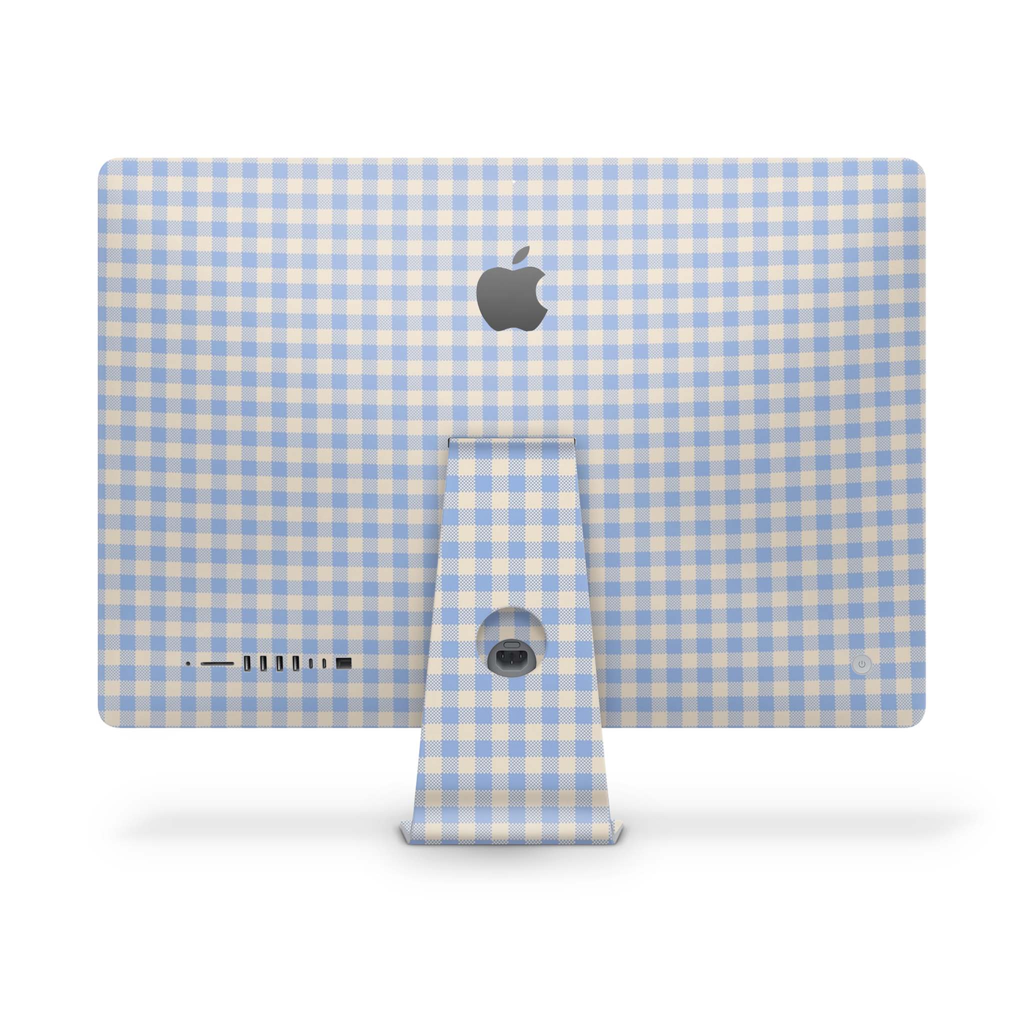 Blue Gingham iMac Skin
