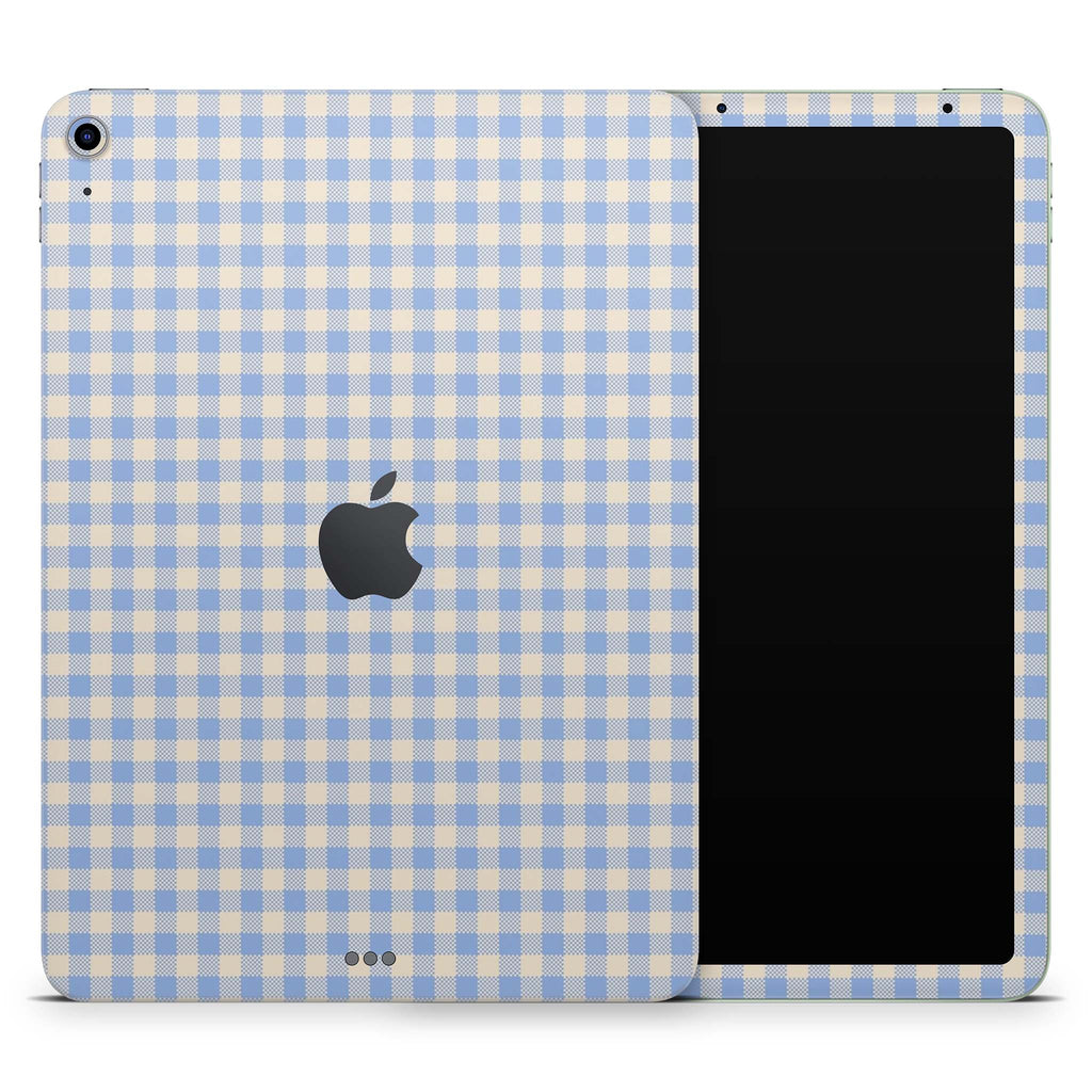 Blue Gingham iPad Skin + Case