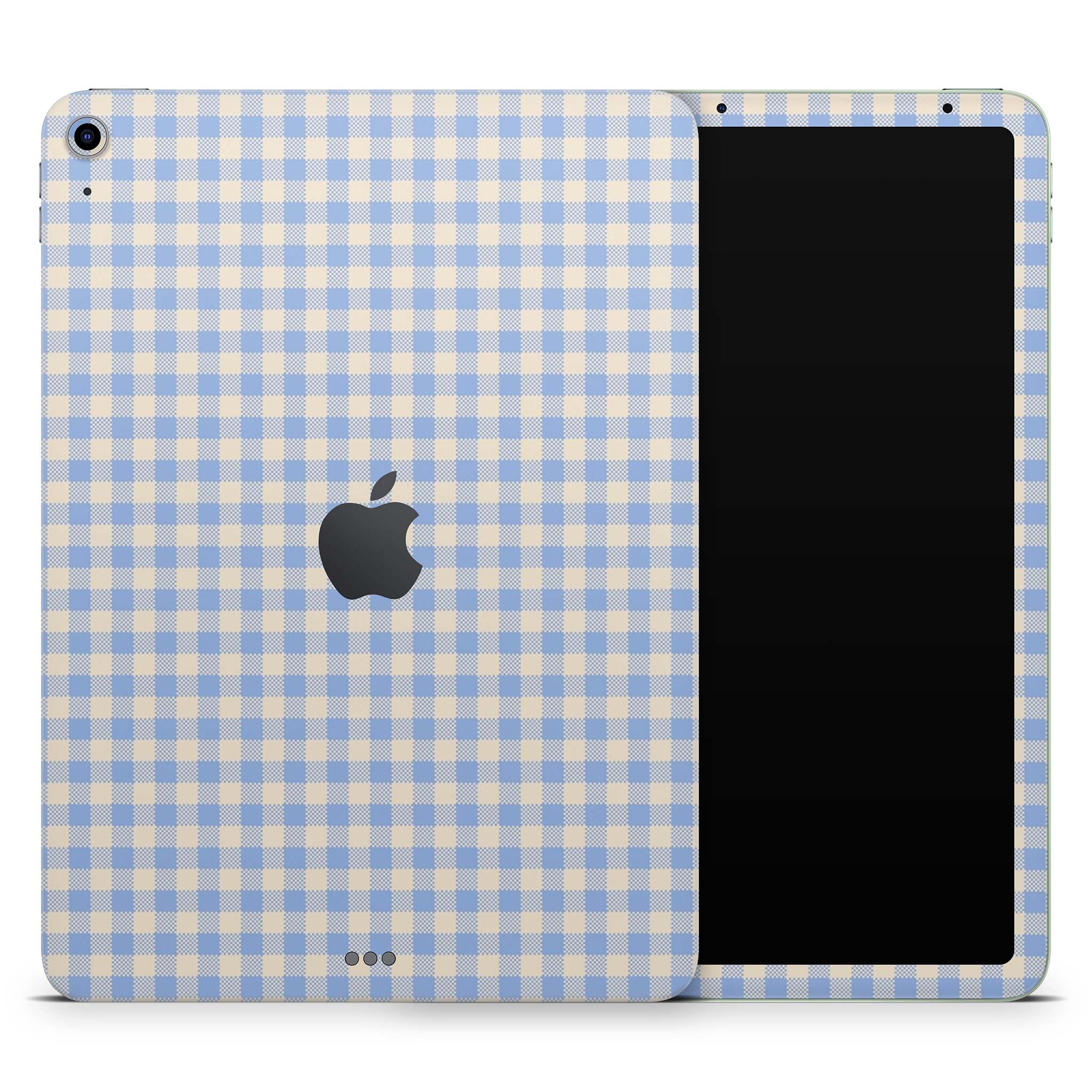 Blue Gingham iPad Skin + Case