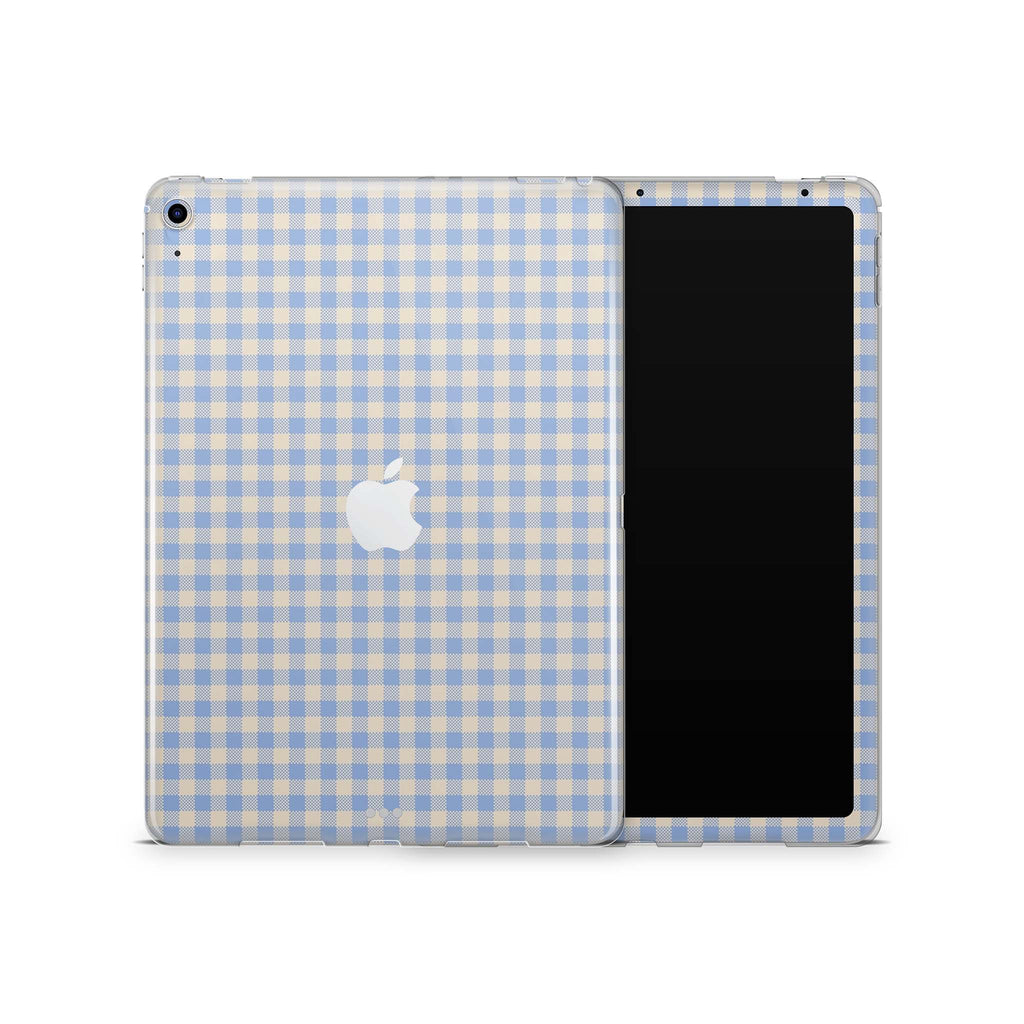 Blue Gingham iPad Skin + Case