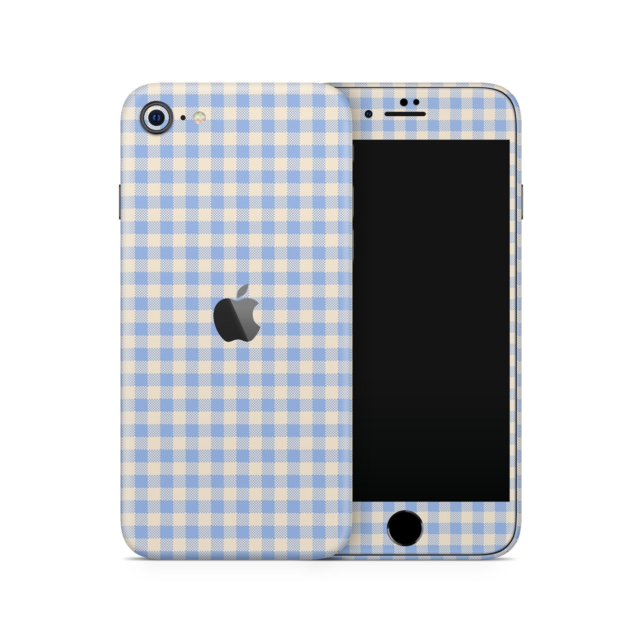 Blue Gingham iPhone Skin + Case