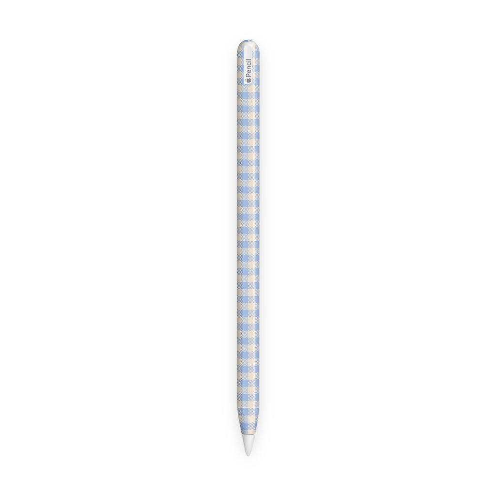 Blue Gingham Apple Pencil Skin