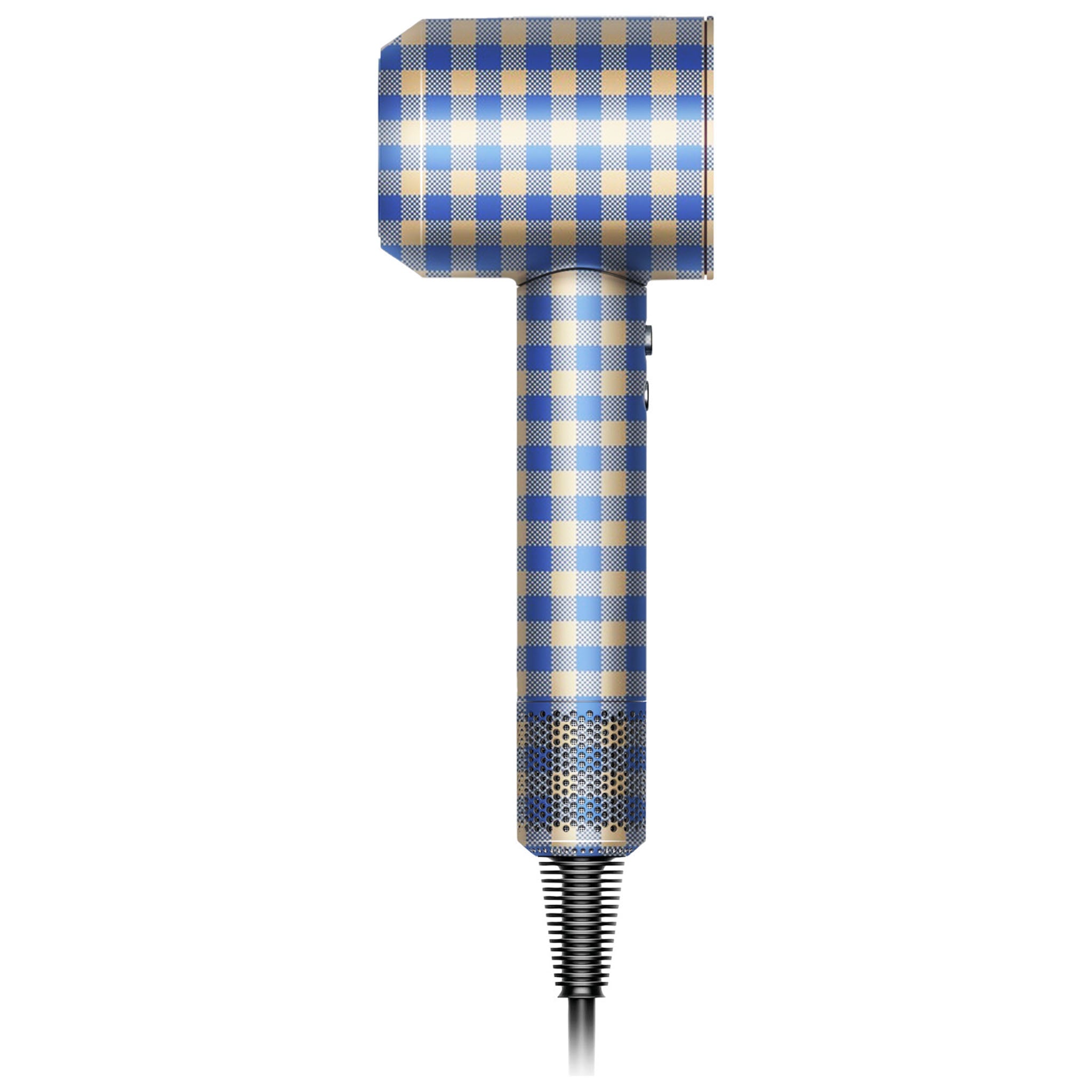 Blue Gingham Dyson Hair Dryer Skin