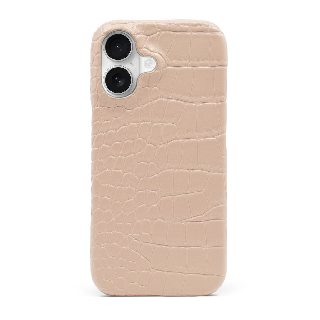 Blush Pink Crocodile iPhone Case