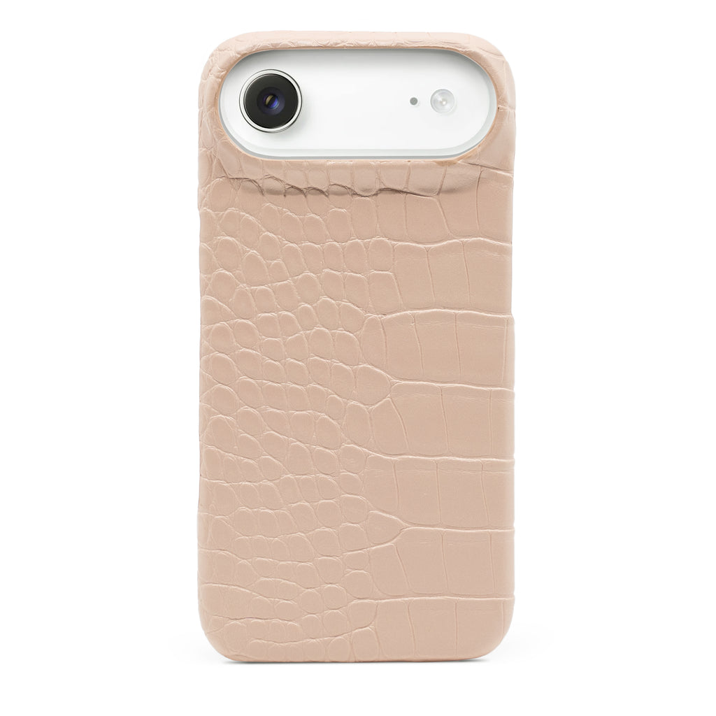 Blush Pink Crocodile iPhone Case