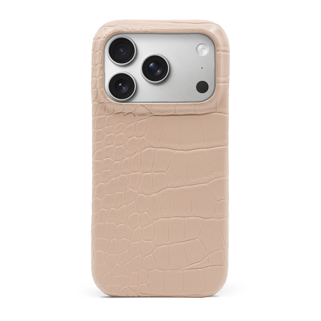 Blush Pink Crocodile iPhone Case