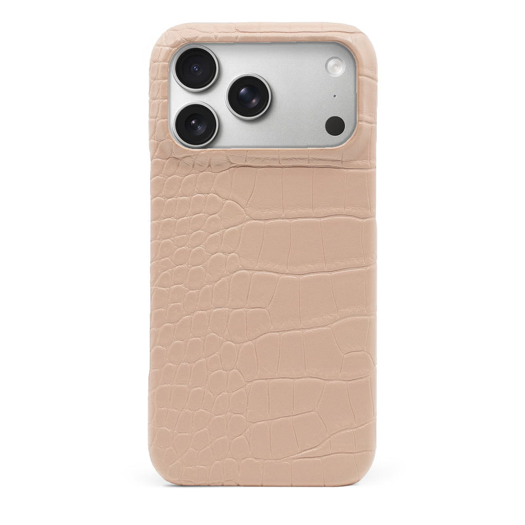Blush Pink Crocodile iPhone Case