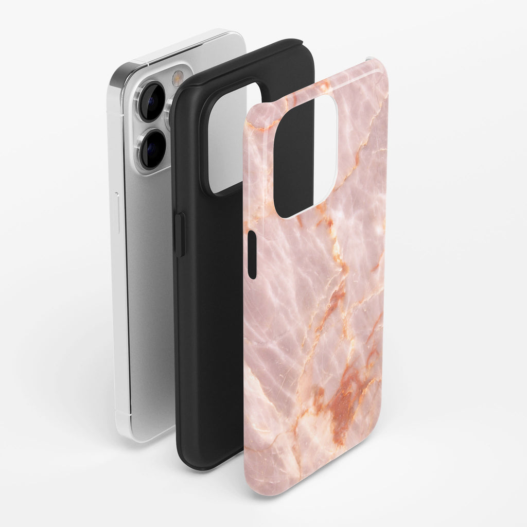 Blush Marble Impact iPhone Case