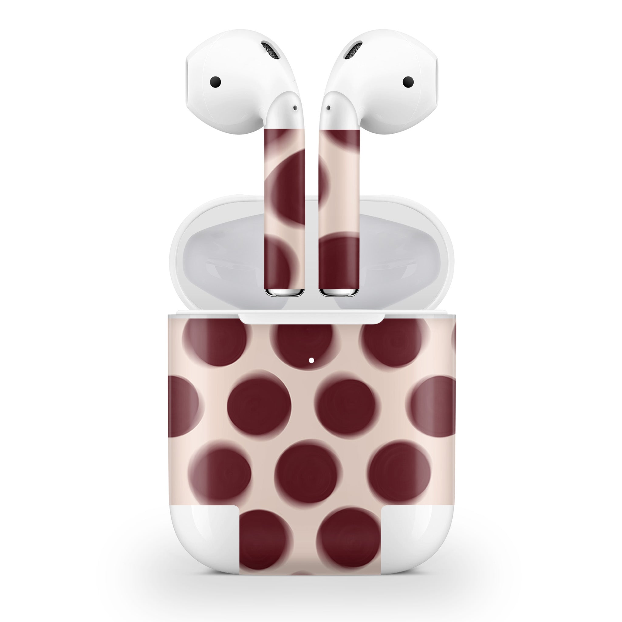 Burgundy Dot AirPods Skin