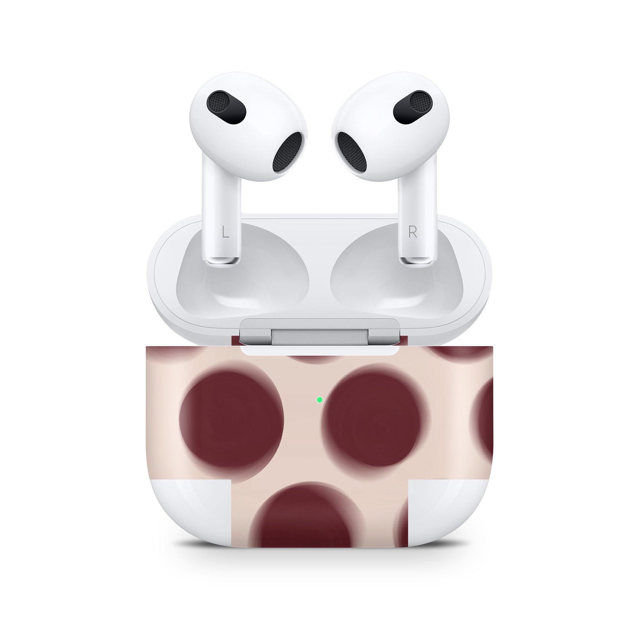 Burgundy Dot AirPods Skin