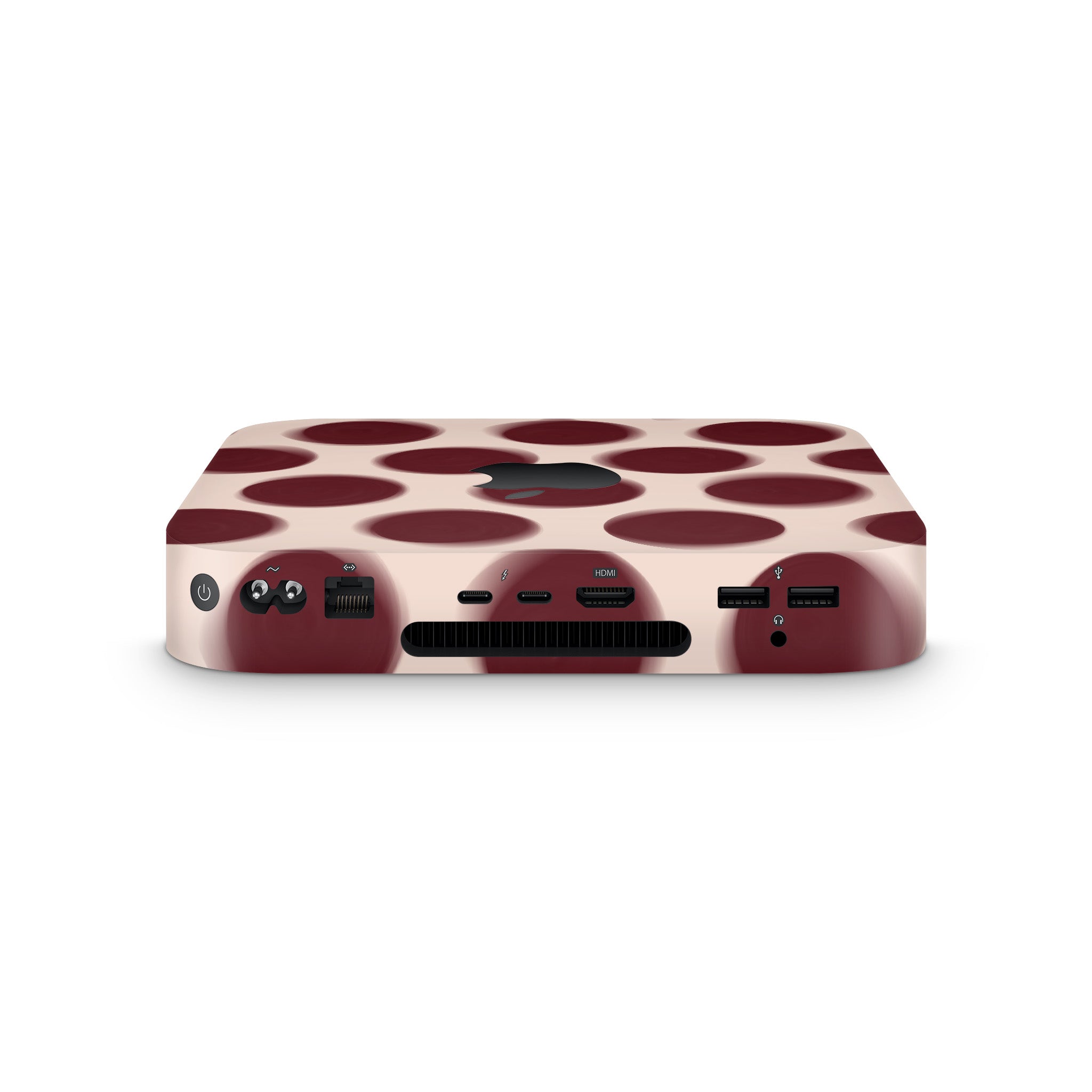 Burgundy Dot Mac Mini
