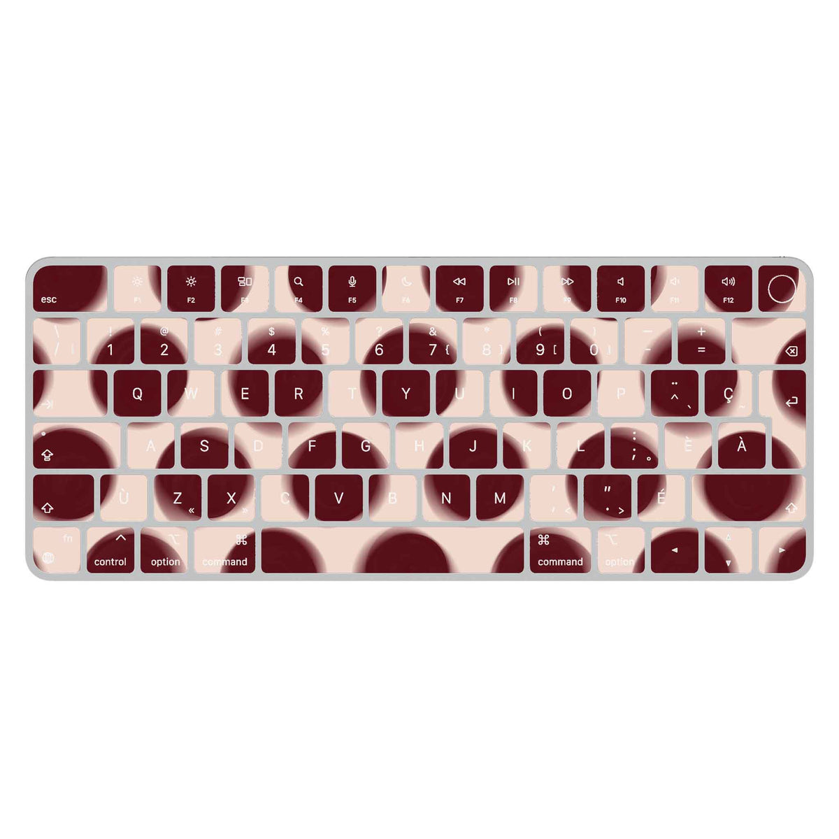 Burgundy Dot Magic Keyboard Skin