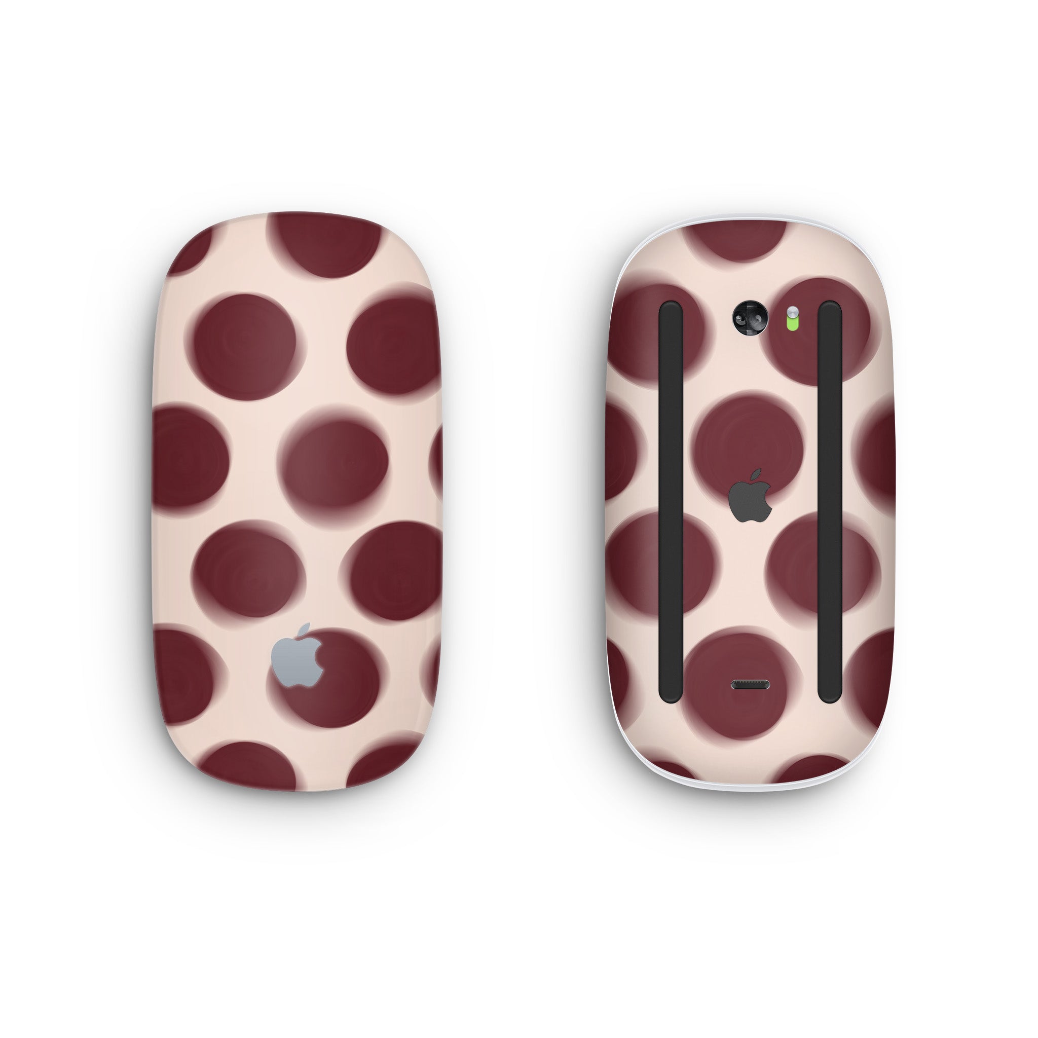 Burgundy Dot Magic Mouse Skin