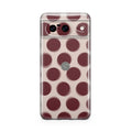 Burgundy Dot Google Pixel Skin + Case