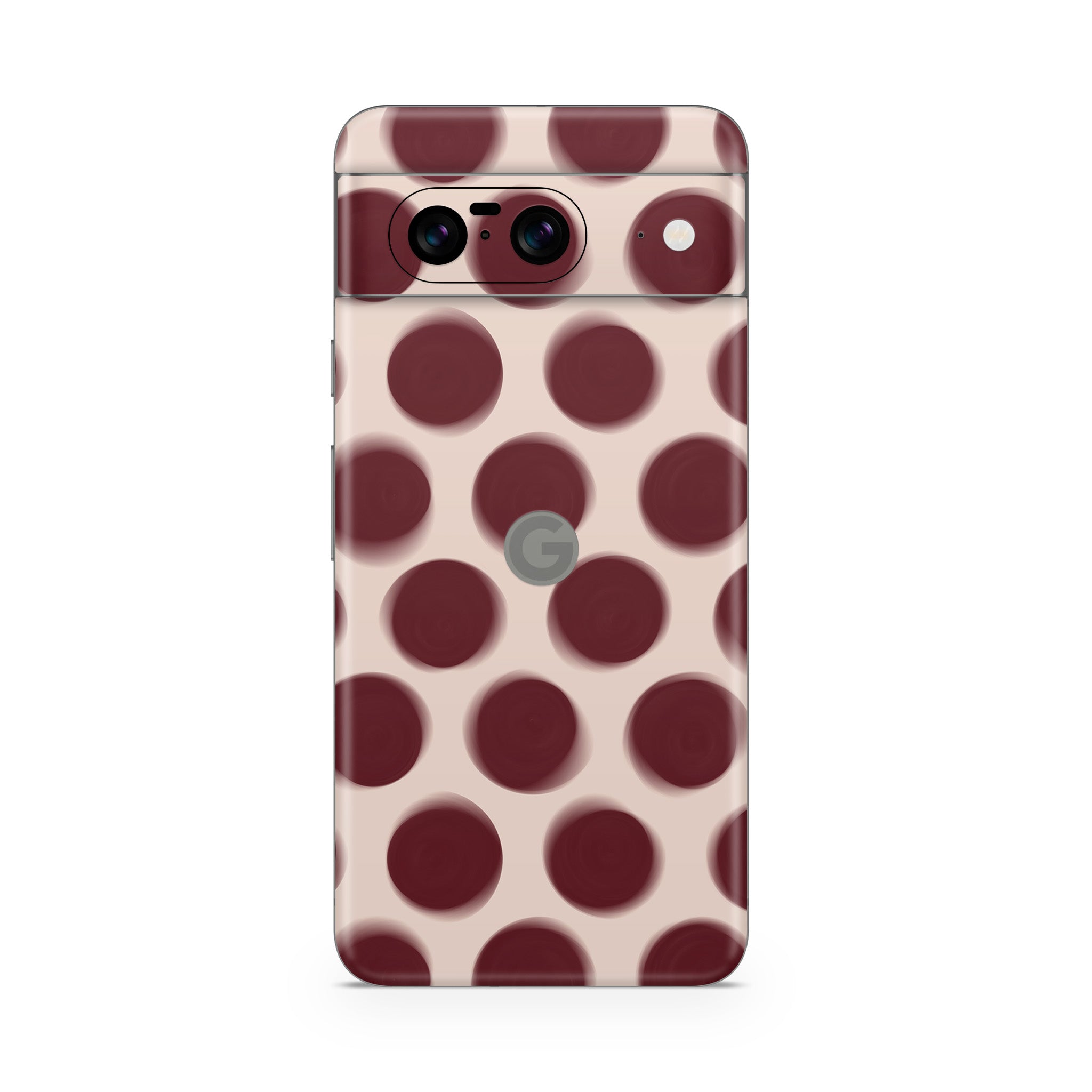 Burgundy Dot Google Pixel Skin + Case