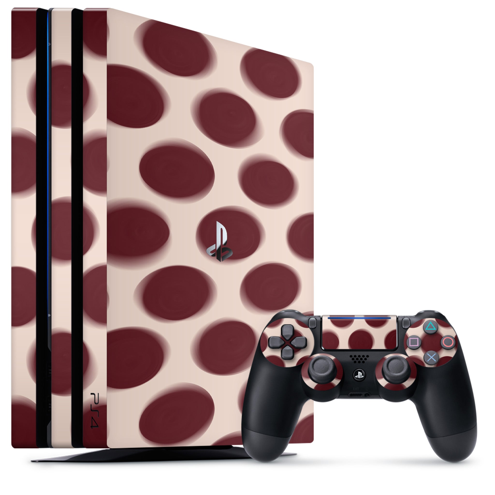 Burgundy Dot Playstation 4 Pro Skin