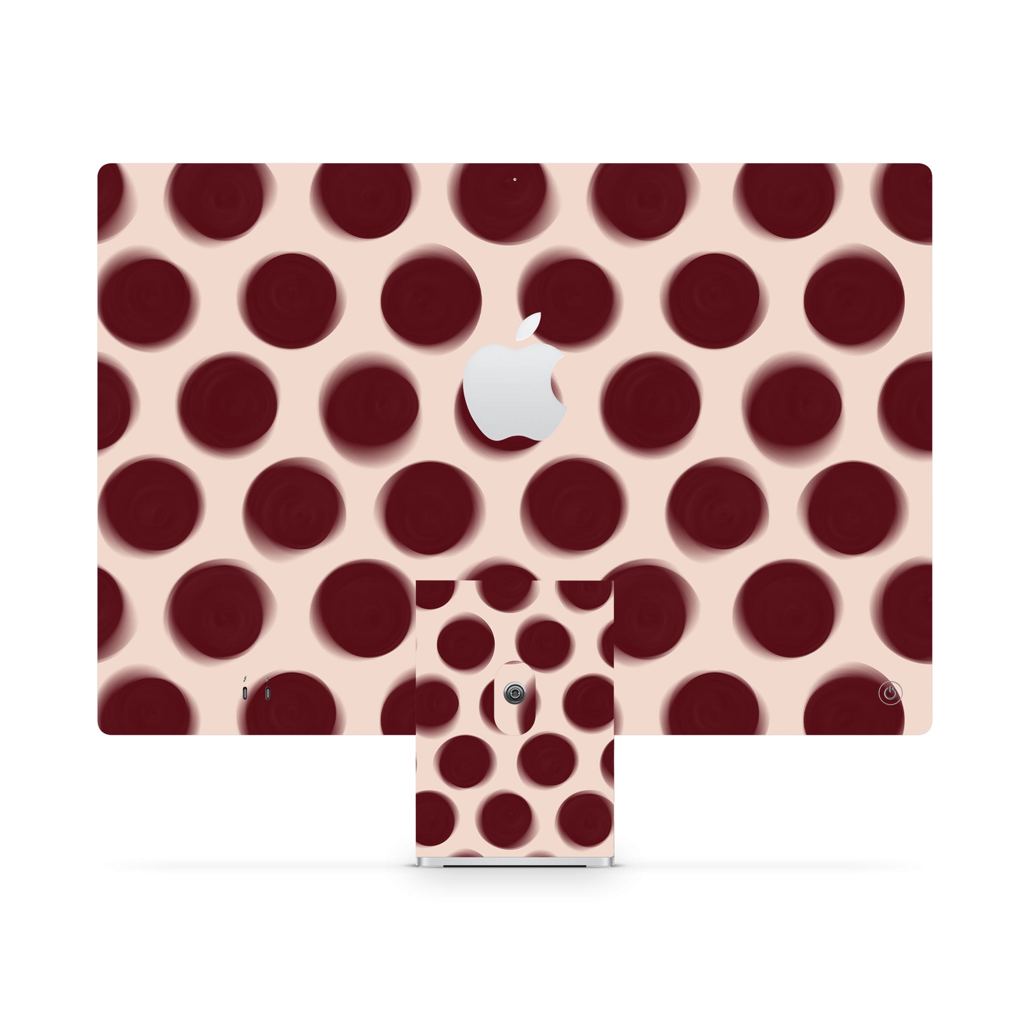 Burgundy Dot iMac Skin