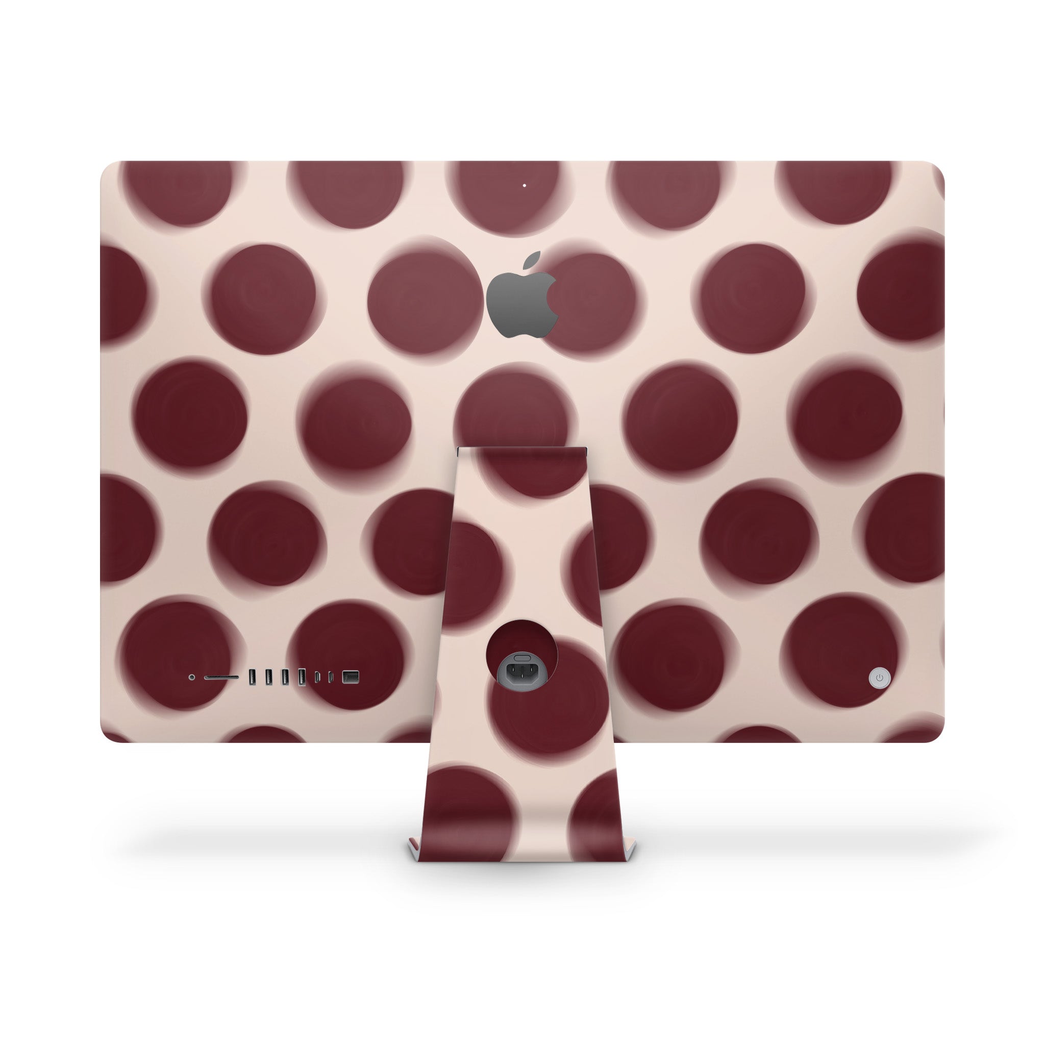Burgundy Dot iMac Skin