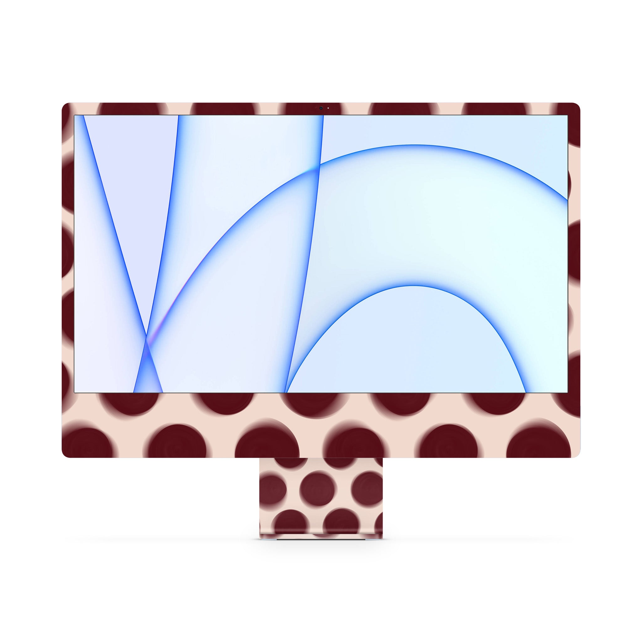 Burgundy Dot iMac Skin