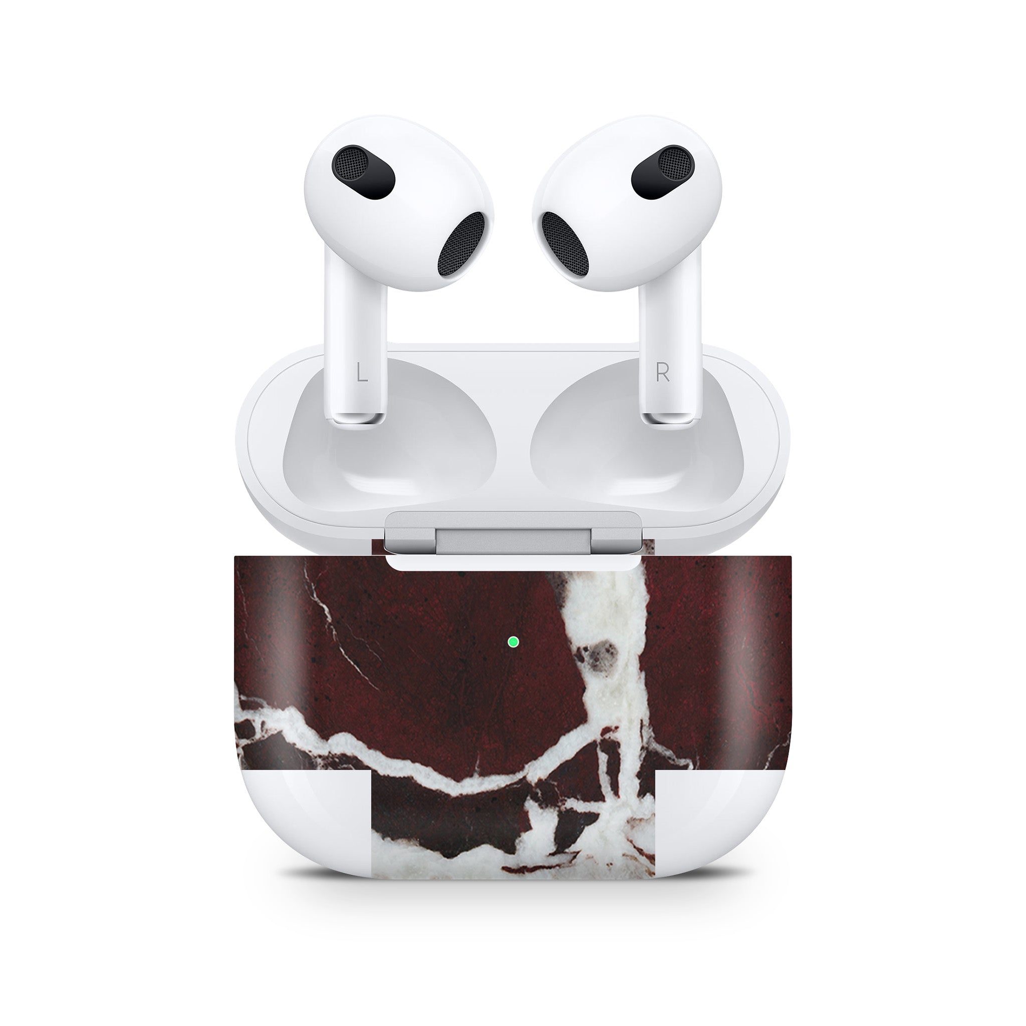 Burgundy Marble AirPods Skin