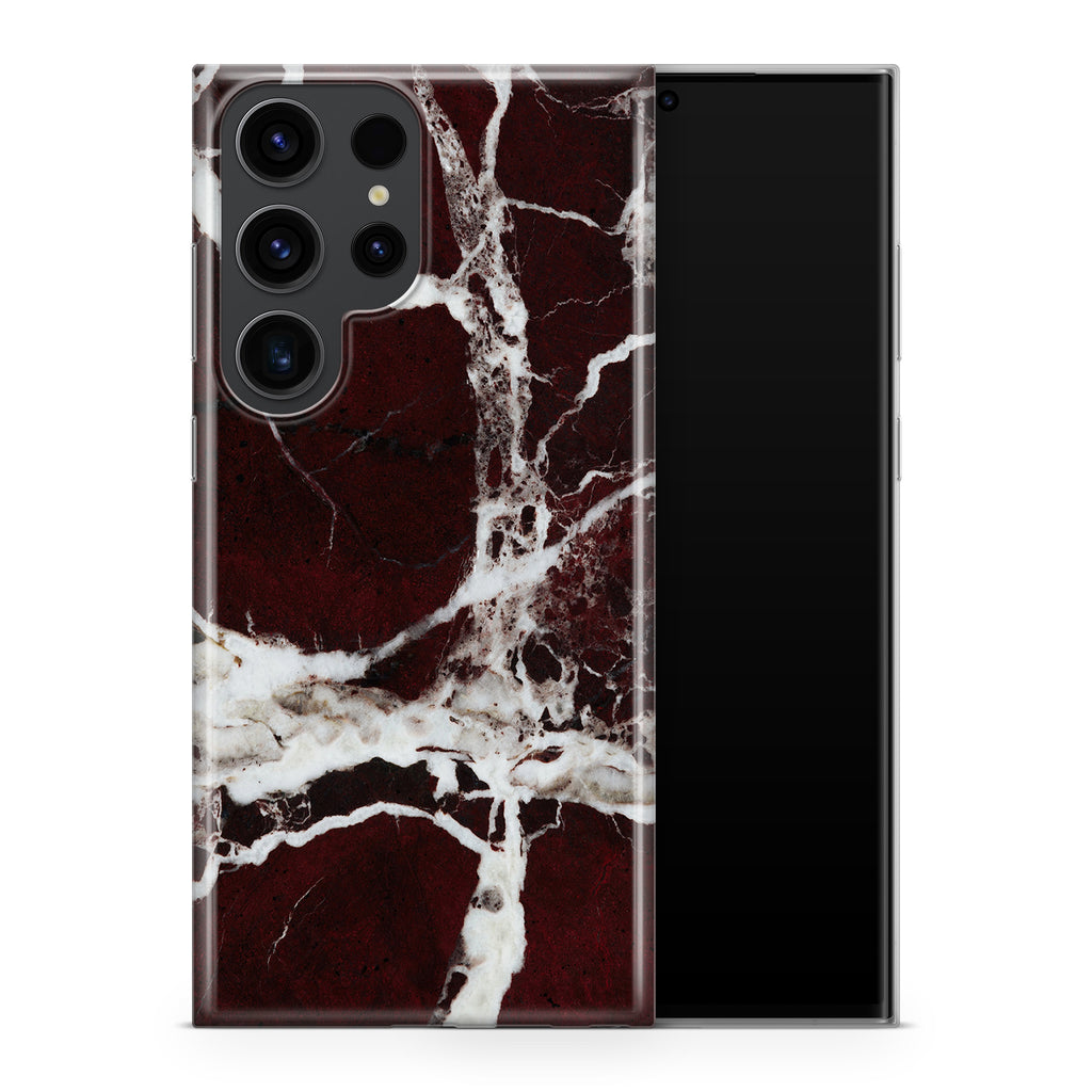 Burgundy Marble Samsung Galaxy Skin + Case