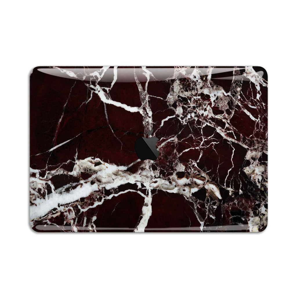 Burgundy Marble MacBook Skin + Case