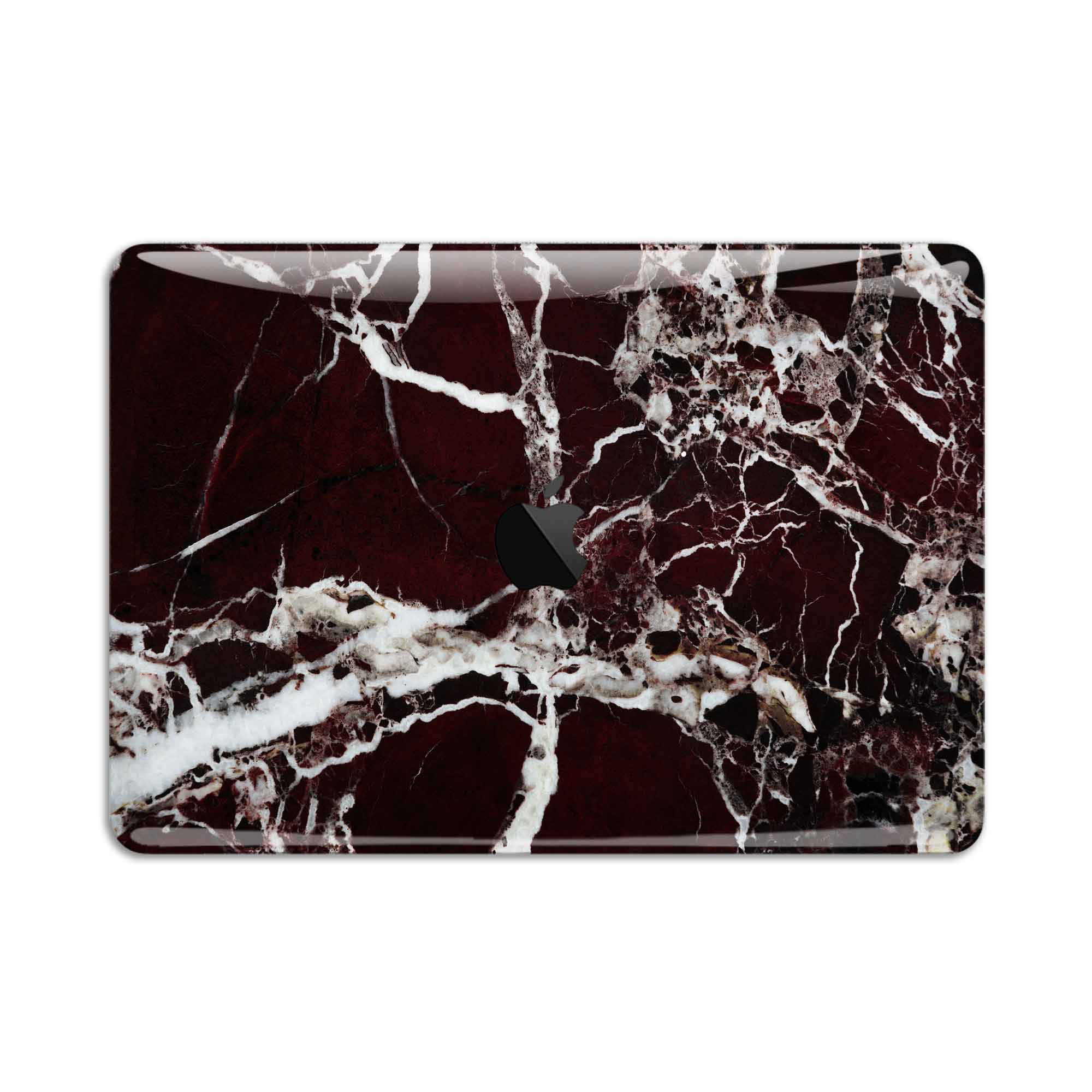 Burgundy Marble MacBook Skin + Case