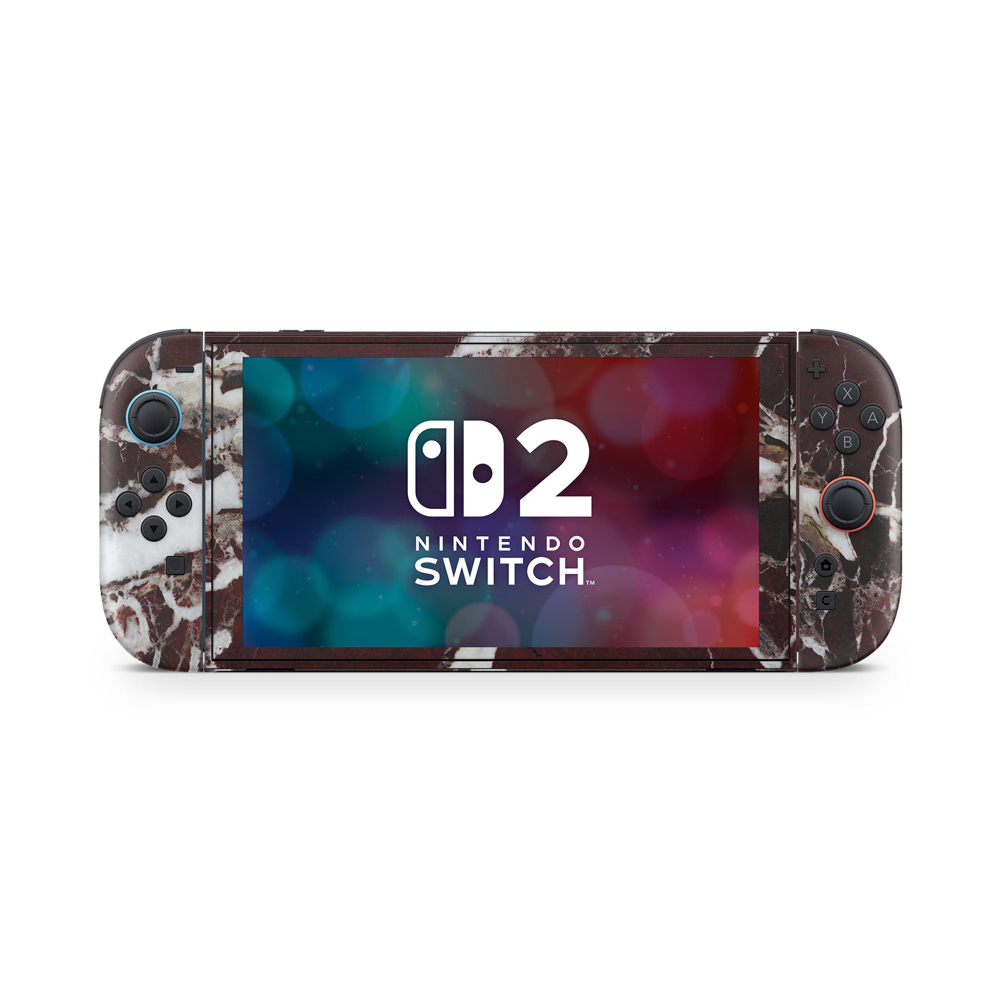 Burgundy Marble Nintendo Switch 2 Skin
