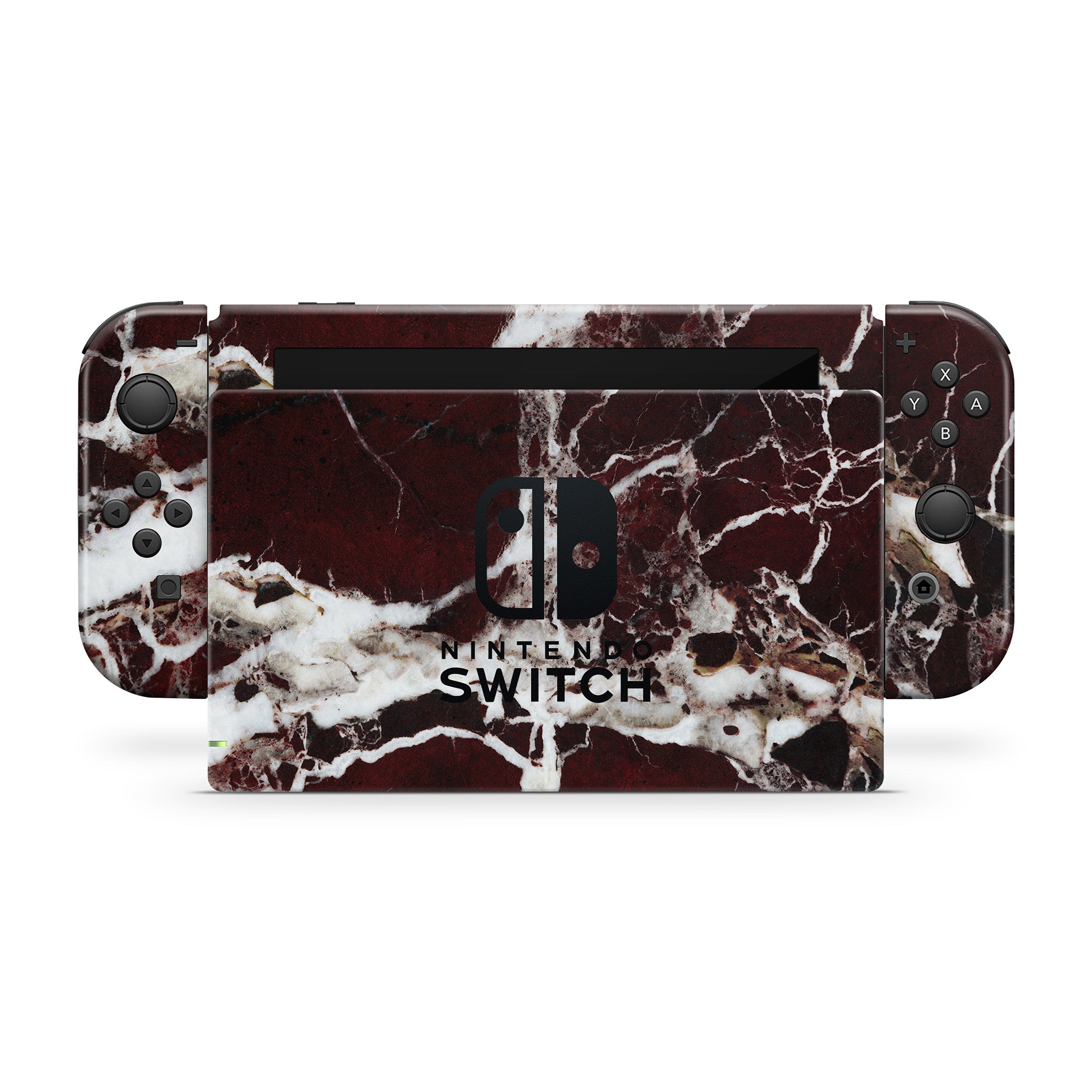Burgundy Marble Nintendo Switch Skin