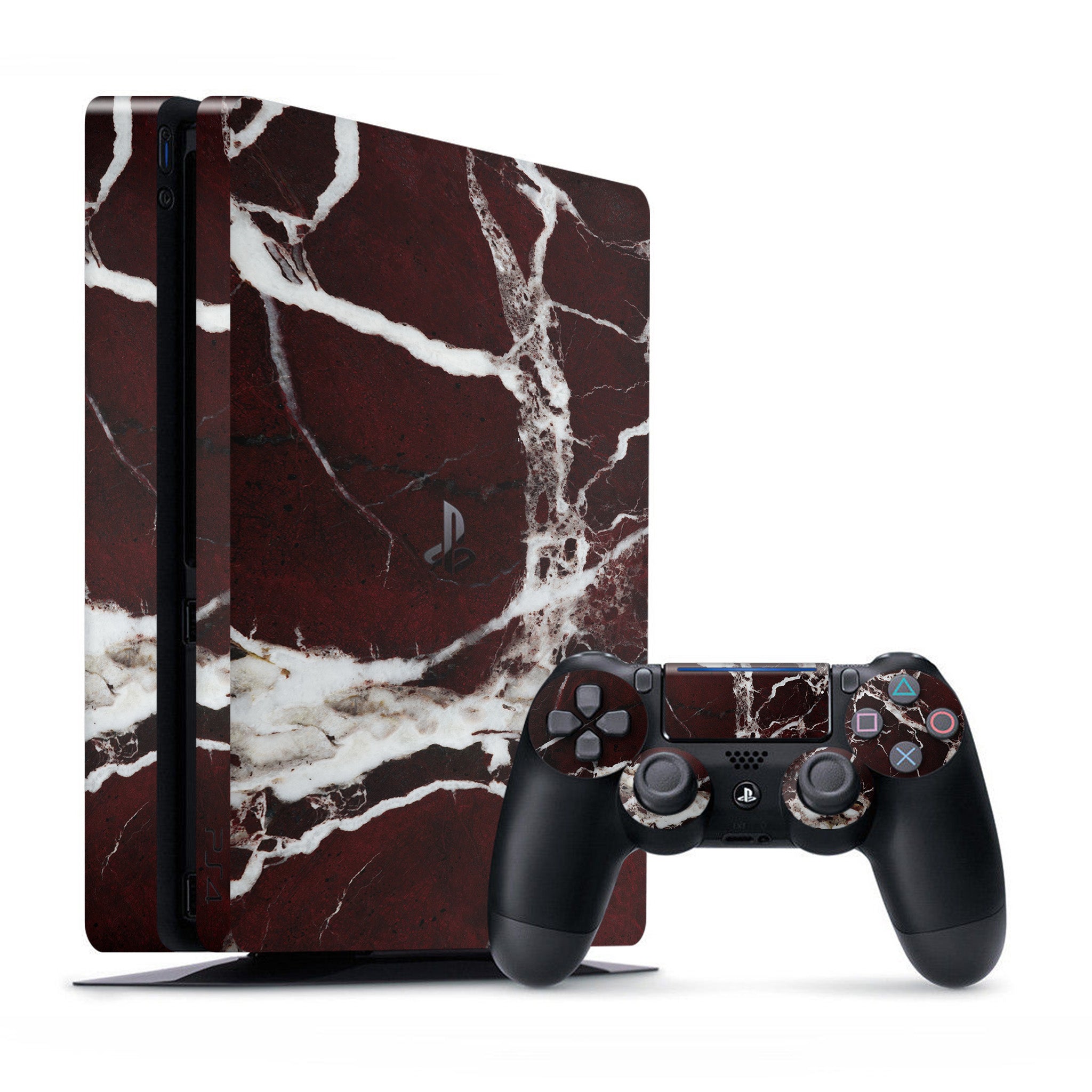 Burgundy Marble PS4 Slim Skin