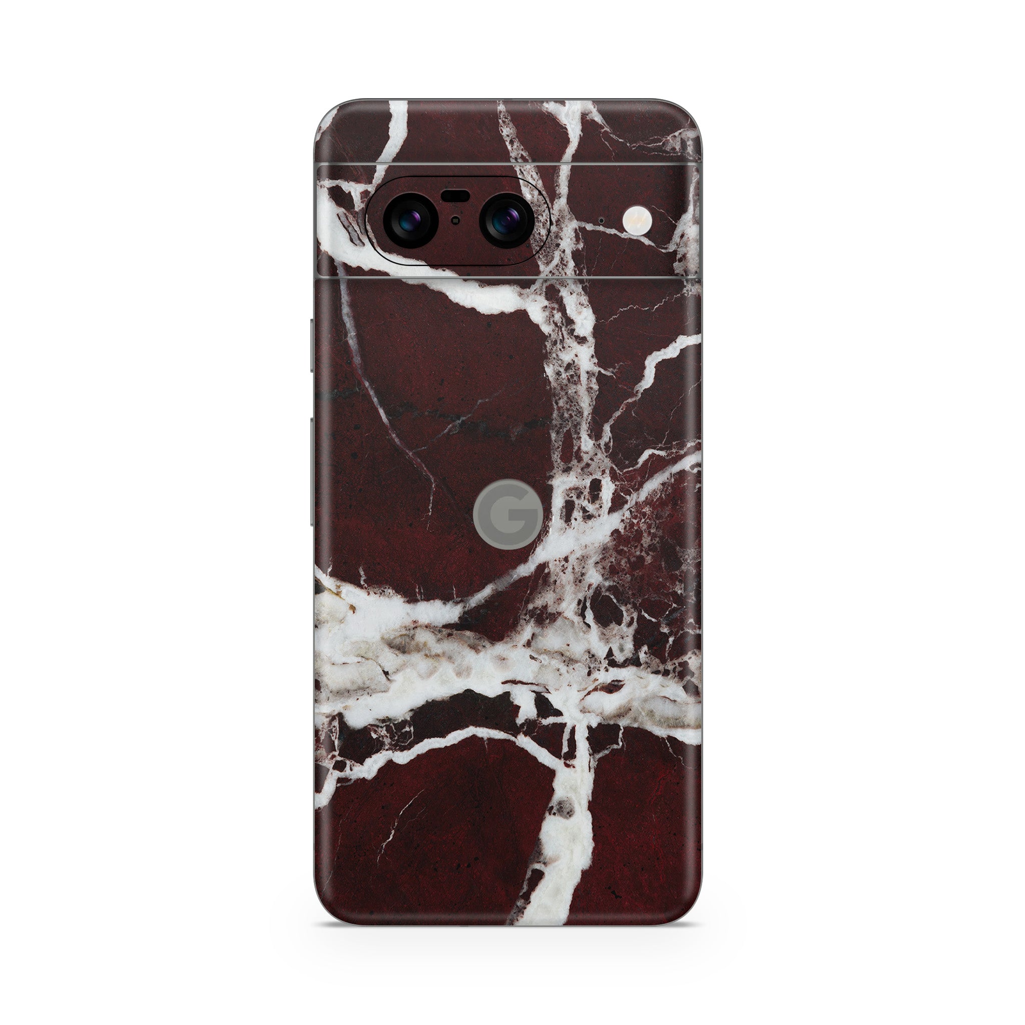 Burgundy Marble Google Pixel Skin + Case