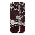Burgundy Marble iPhone Skin + Case