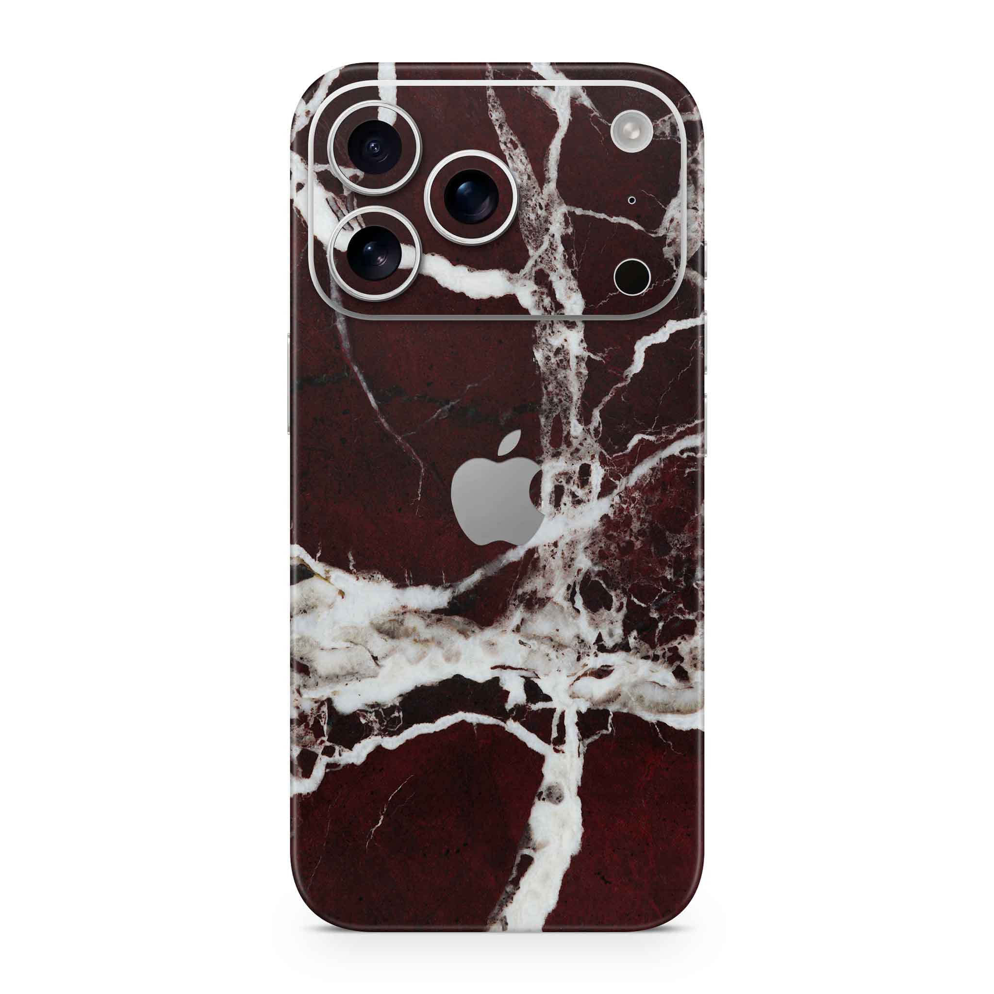 Burgundy Marble iPhone Skin + Case